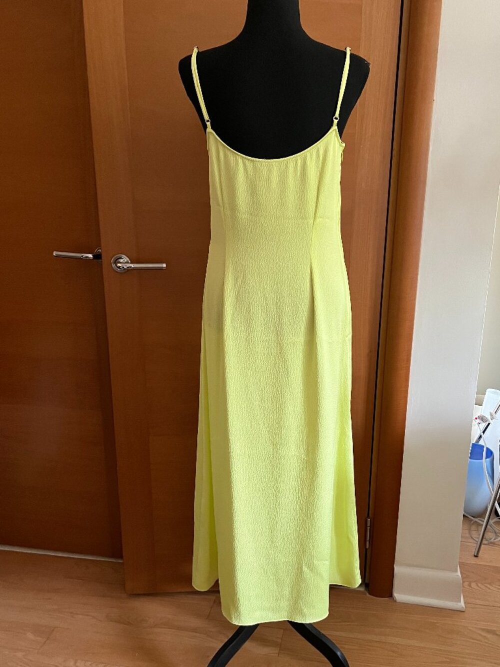 Cult Gaia Imogen Hammered Satin Floral Cutout Midi Dress Size 8 NWOT - Picture 8 of 10
